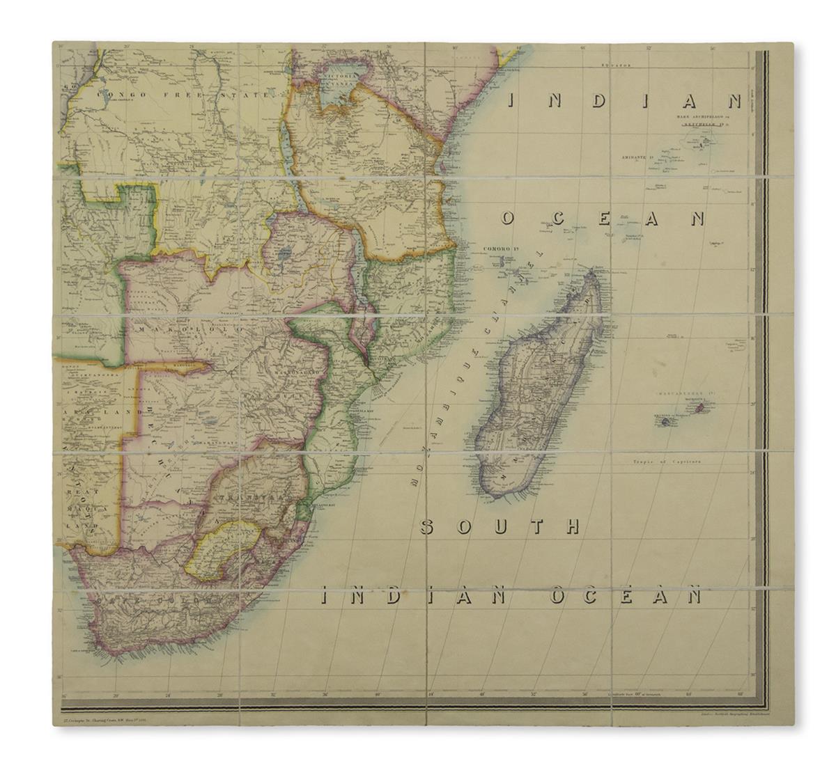 (AFRICA.) Stanford, Edward. Stanfords Library Map of Africa. New Edition, 1892.